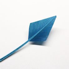 Teal Blue Arrow Head Feather